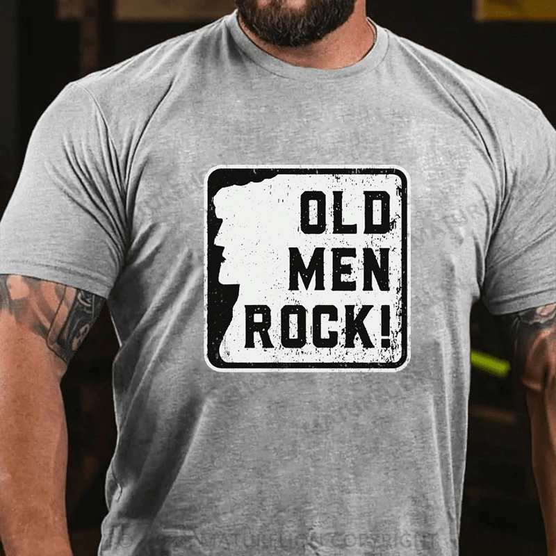 Maturelion Old Men Rock Cotton T-Shirt