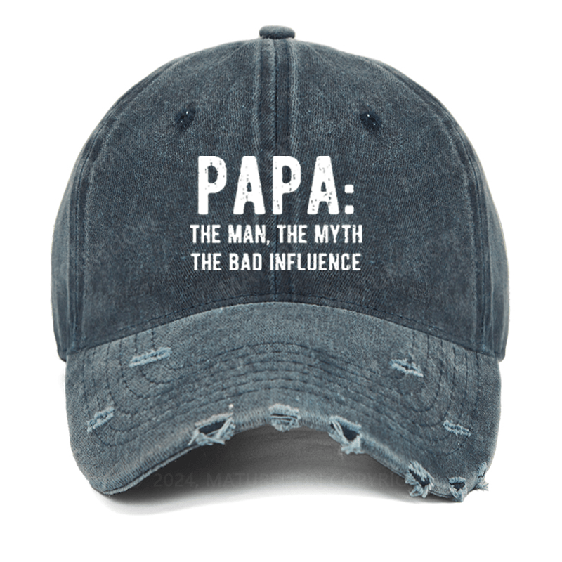 Maturelion Papa: The Man, The Myth The Bad Influence Washed Vintage Cap