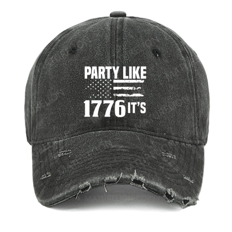 Maturelion Party Like 1776 It's Washed Vintage Cap