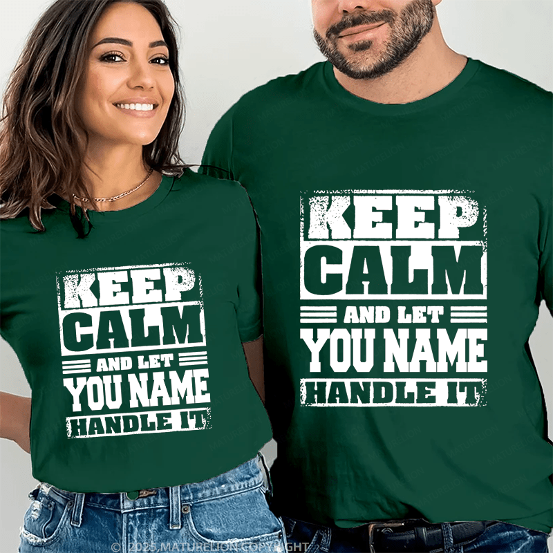 Maturelion Personalized Name Shirts Keep Calm And Let Lewis Handle It Couple T-shirt