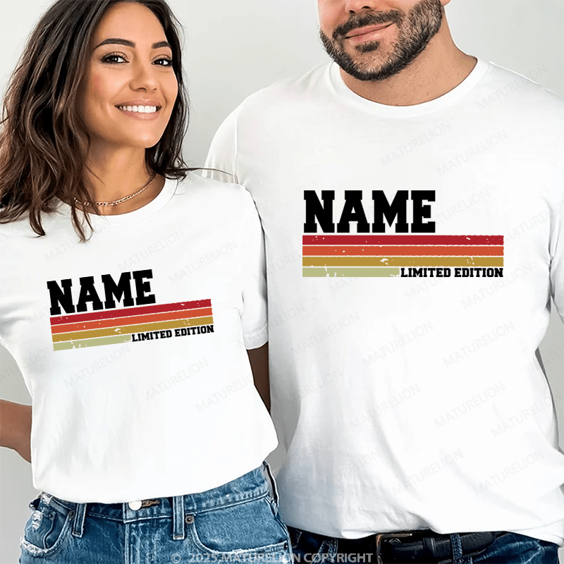 Maturelion Personalized Name Shirts Lewis Limited Edition Couple T-shirt