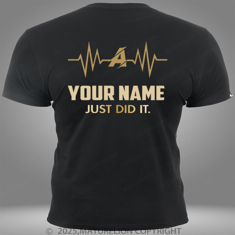 Maturelion Personalized Shirt Just Did It Personalized Last Name Custom Pocket T-Shirt