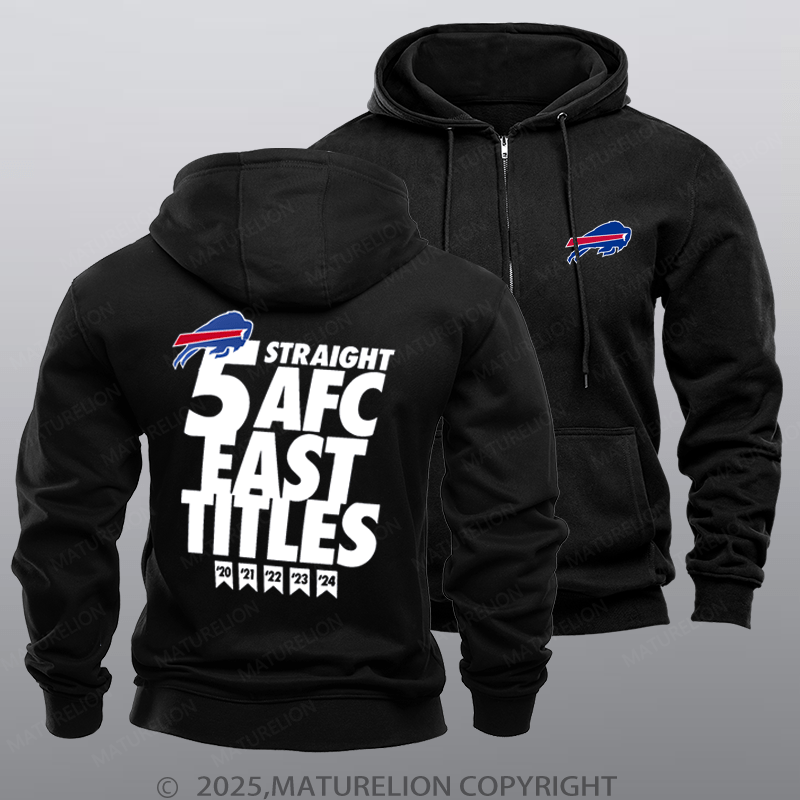 Maturelion Philadelphia Bills/Chiefs/Buccaneers Nfl Black Zipper Hoodie