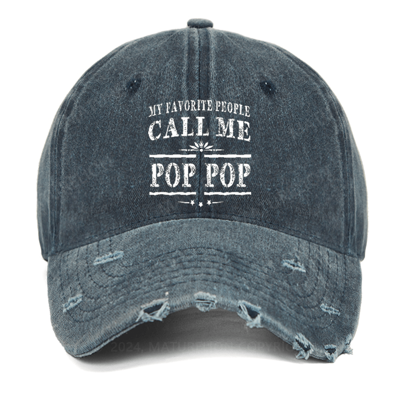 Maturelion Pop Pop Gifts Grandpa Fathers Day Washed Vintage Cap