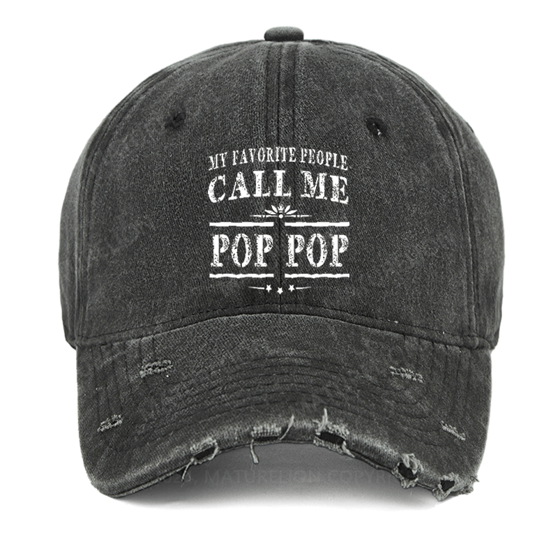 Maturelion Pop Pop Gifts Grandpa Fathers Day Washed Vintage Cap