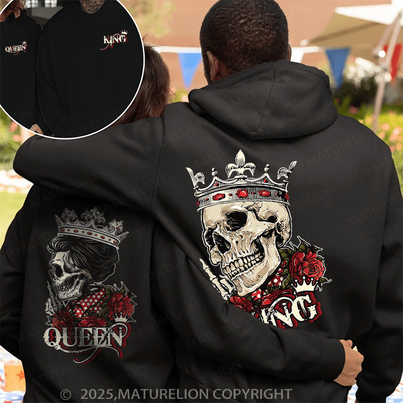 Maturelion Queen & King Couple Hoodie