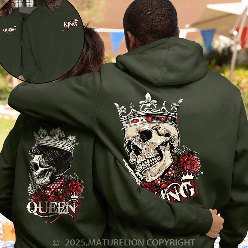 Maturelion Queen & King Couple Hoodie