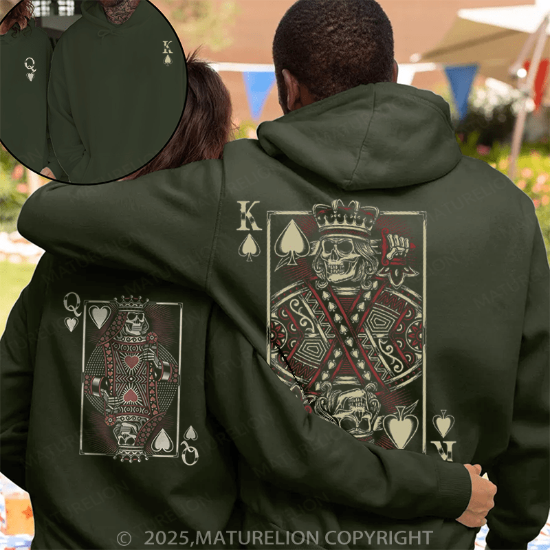 Maturelion Queen & King Couple Hoodie