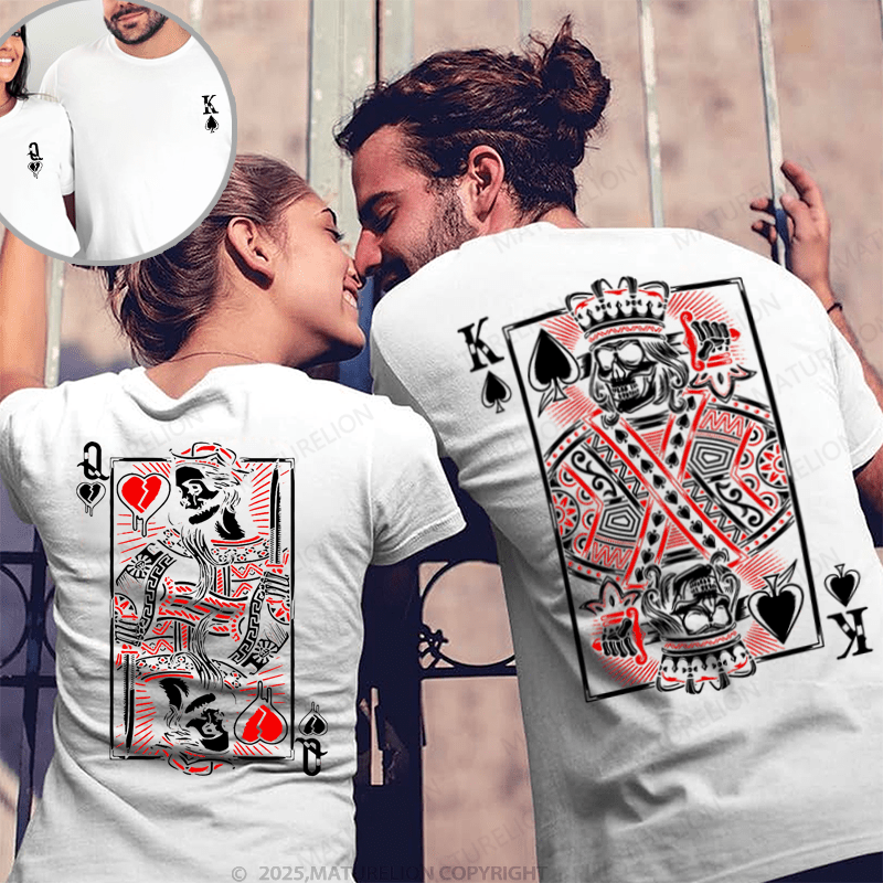 Maturelion Queen & King Couple T-Shirt