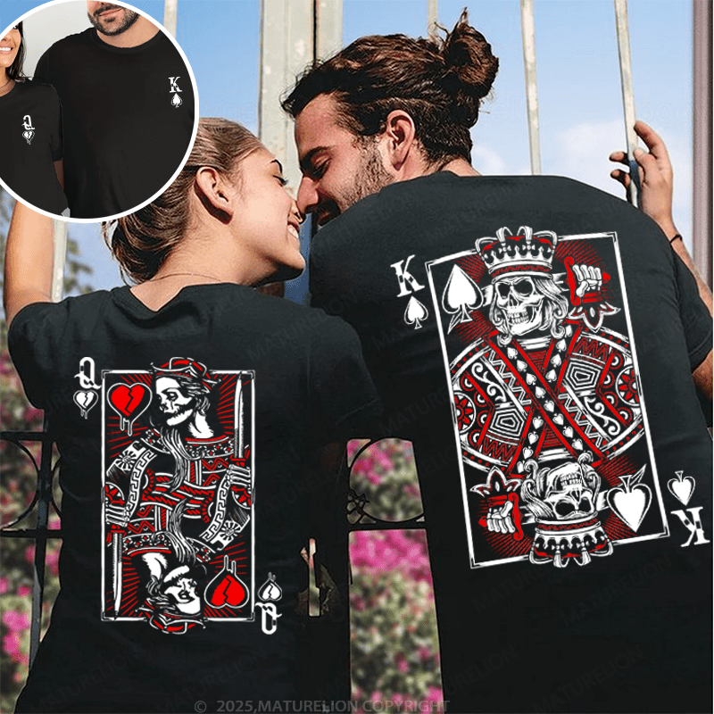 Maturelion Queen & King Couple T-Shirt