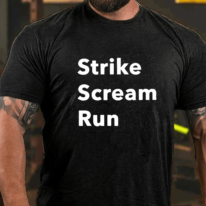 Maturelion Self Defence with Toby Flenderson Strike Scream Run Cotton T-Shirt