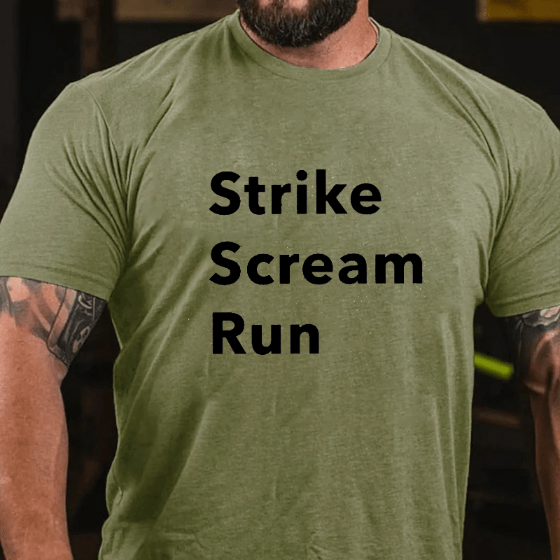 Maturelion Self Defence with Toby Flenderson Strike Scream Run Cotton T-Shirt