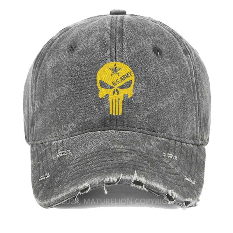 Maturelion Skull Printed Embroidered Cap