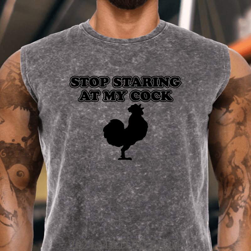 Maturelion Stop Staring At My Cock Cotton Tank Top