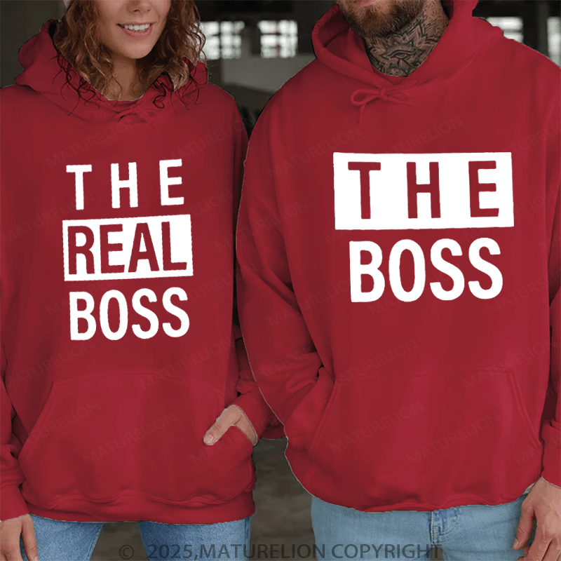 Maturelion The Boss & The Real Boss Couple Hoodie