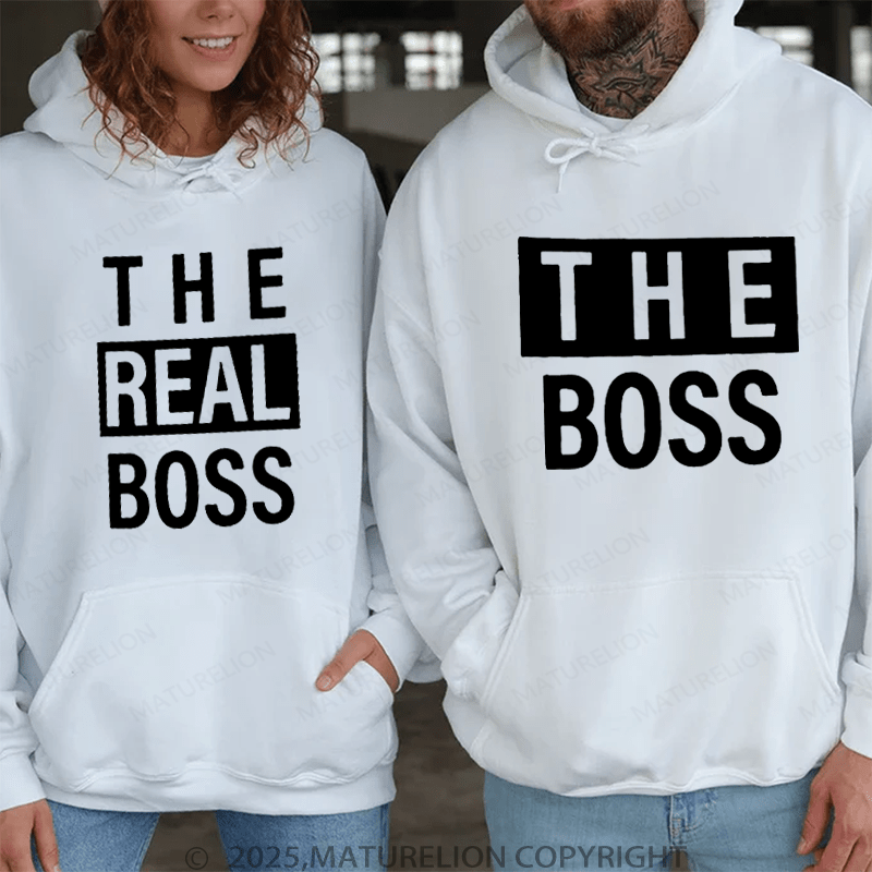 Maturelion The Boss & The Real Boss Couple Hoodie