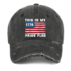 Maturelion This Is My Pride Flag USA American Washed Vintage Cap
