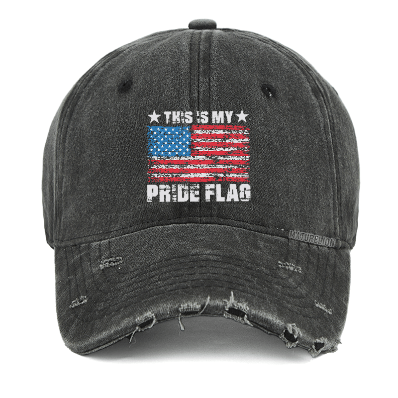 Maturelion This Is My Pride Flag Washed Vintage Cap