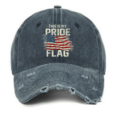 Maturelion This Is My Proud Flag 4th of July Cotton Washed Vintage Cap