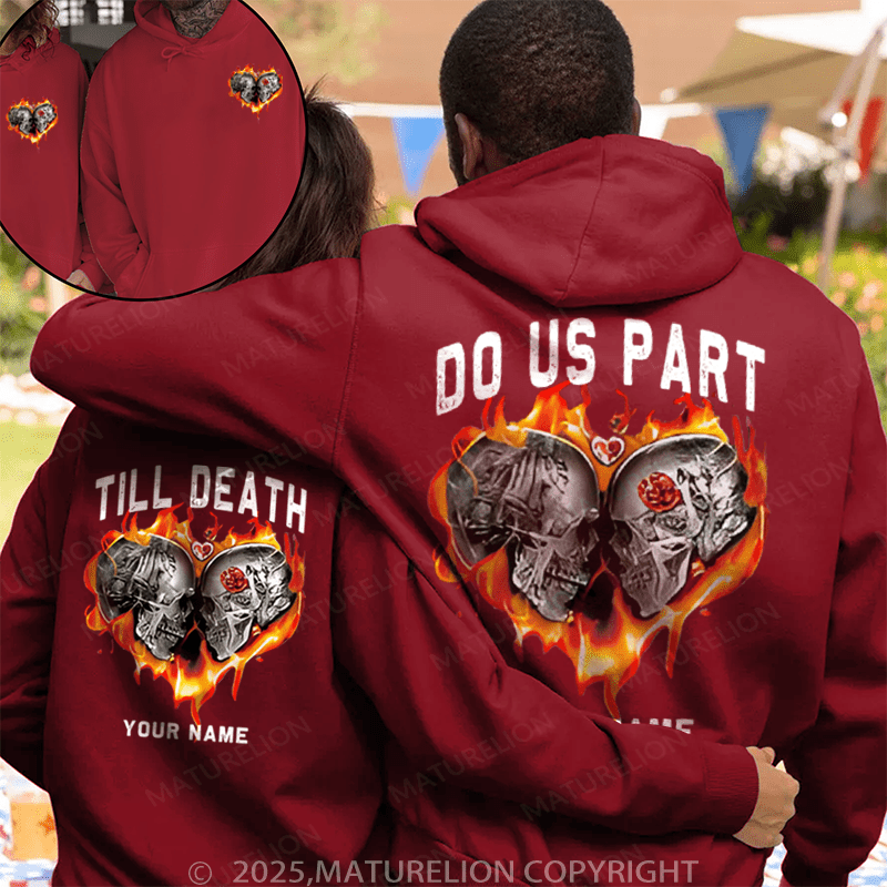 Maturelion Till Death Do Us Part Couple Hoodie