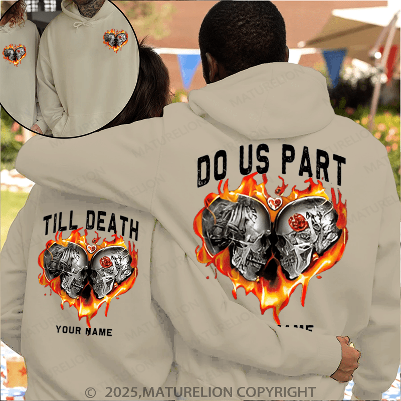 Maturelion Till Death Do Us Part Couple Hoodie