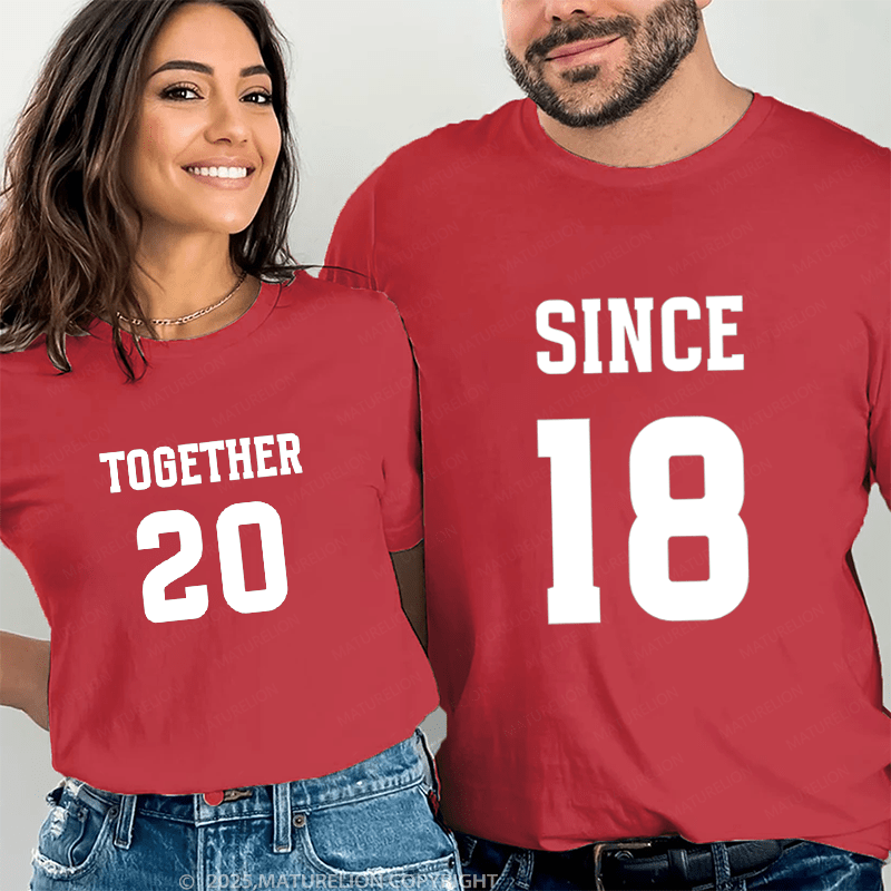 Maturelion Together Since 2018 Couple T-Shirt