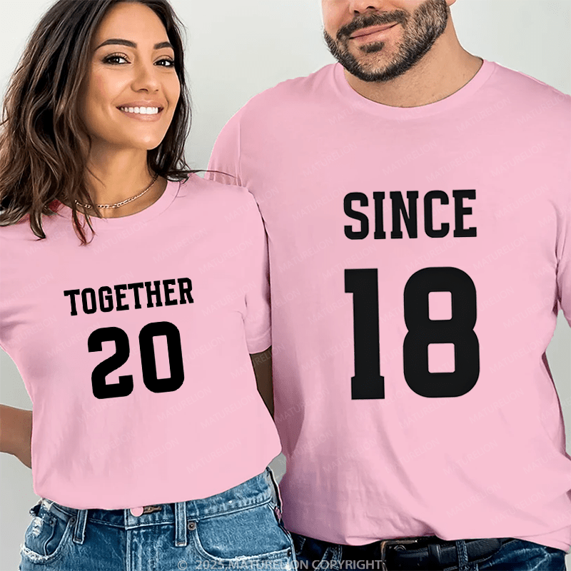 Maturelion Together Since 2018 Couple T-Shirt