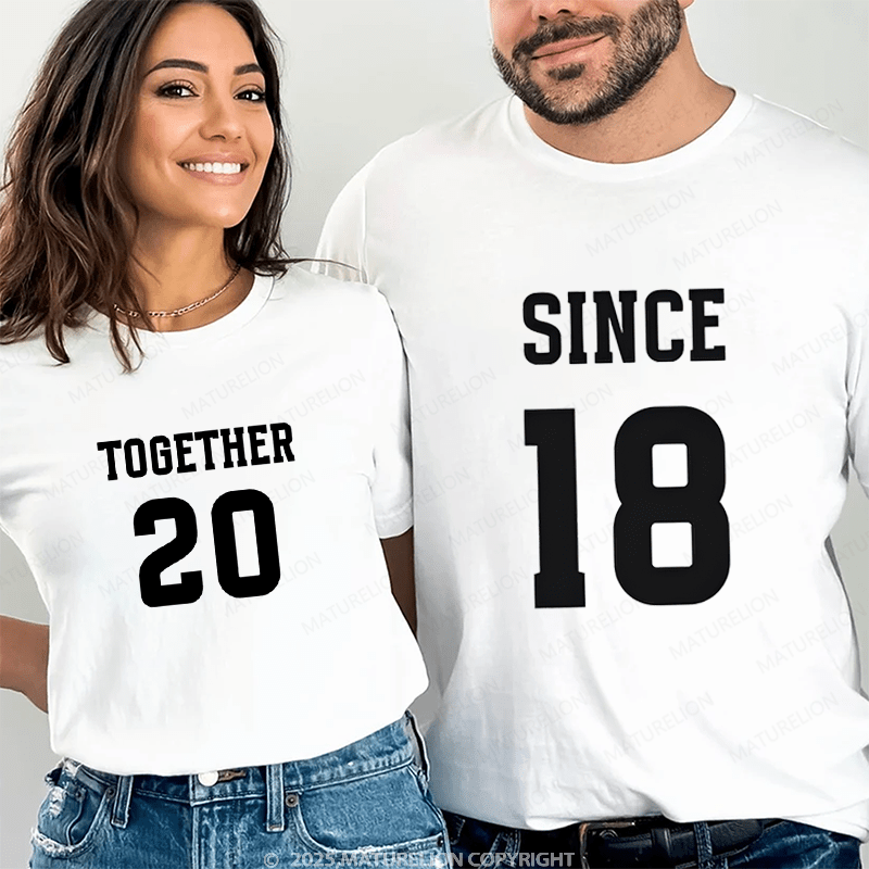 Maturelion Together Since 2018 Couple T-Shirt