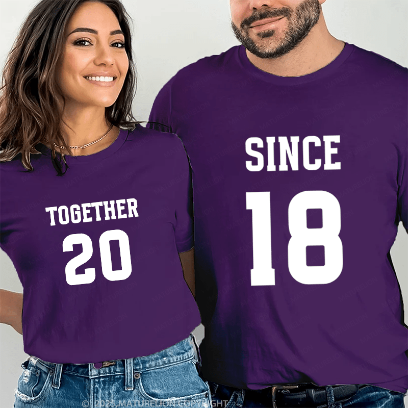 Maturelion Together Since 2018 Couple T-Shirt