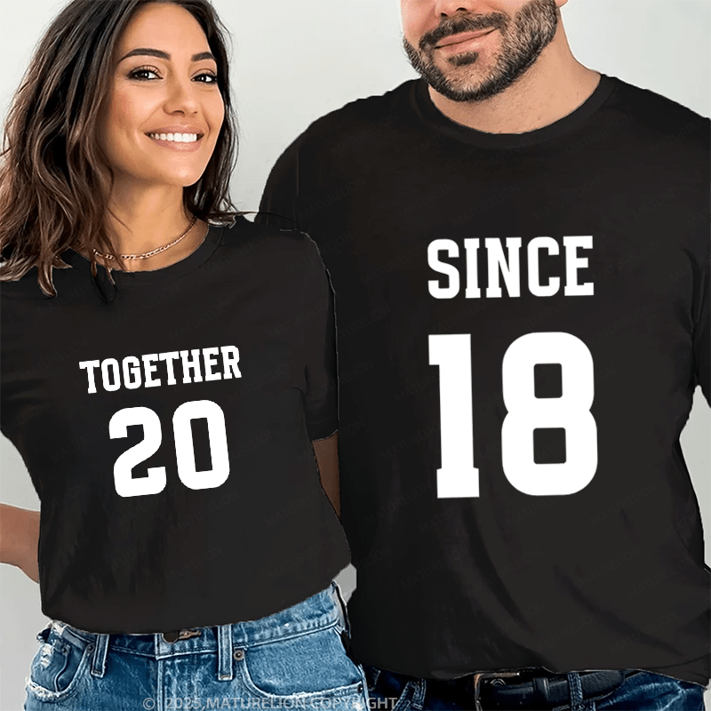 Maturelion Together Since 2018 Couple T-Shirt