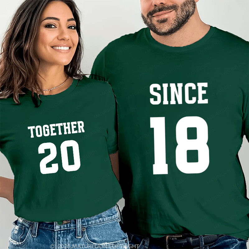 Maturelion Together Since 2018 Couple T-Shirt