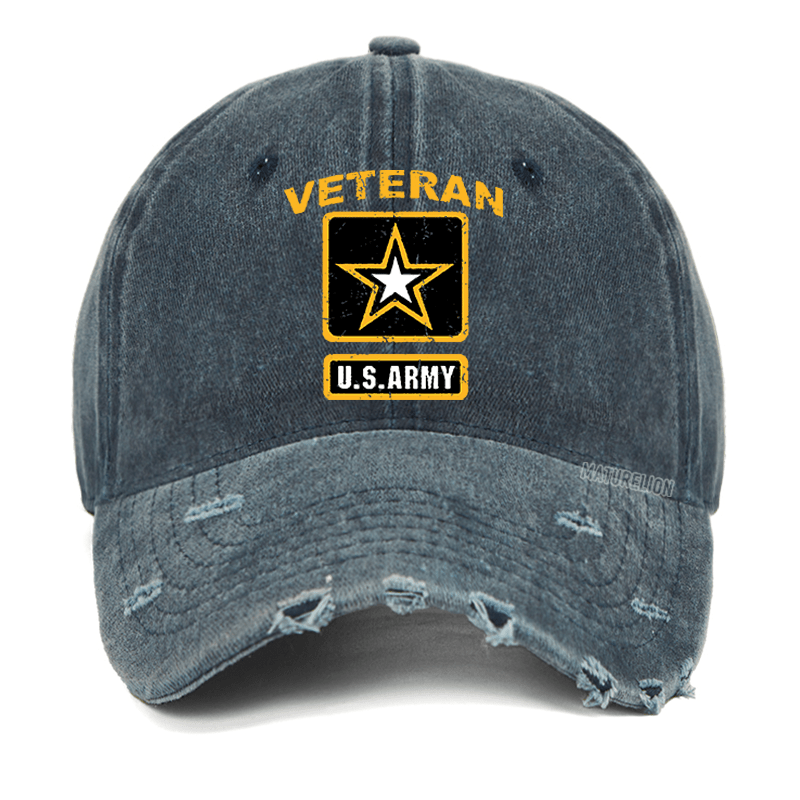 Maturelion US Army Veteran Washed Vintage Cap