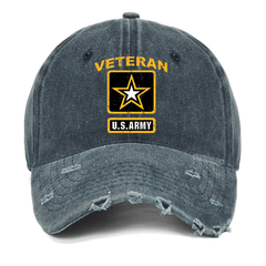 Maturelion US Army Veteran Washed Vintage Cap