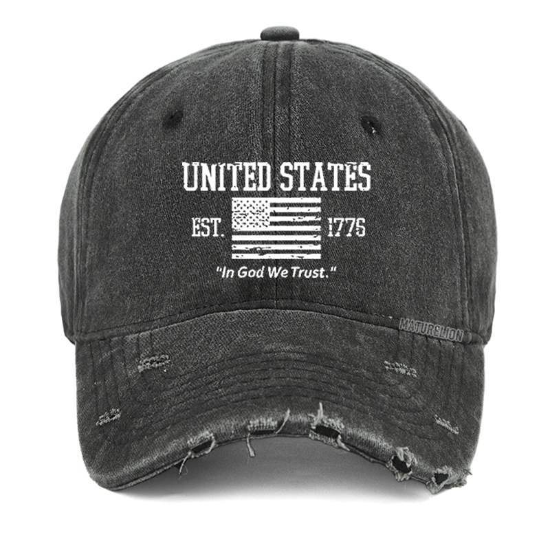 Maturelion United States In God We Trust Washed Vintage Cap