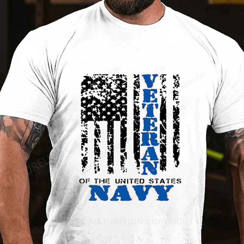 Maturelion Veteran Of The United States Navy Cotton T-Shirt