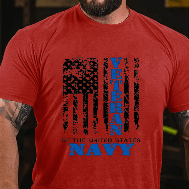 Maturelion Veteran Of The United States Navy Cotton T-Shirt