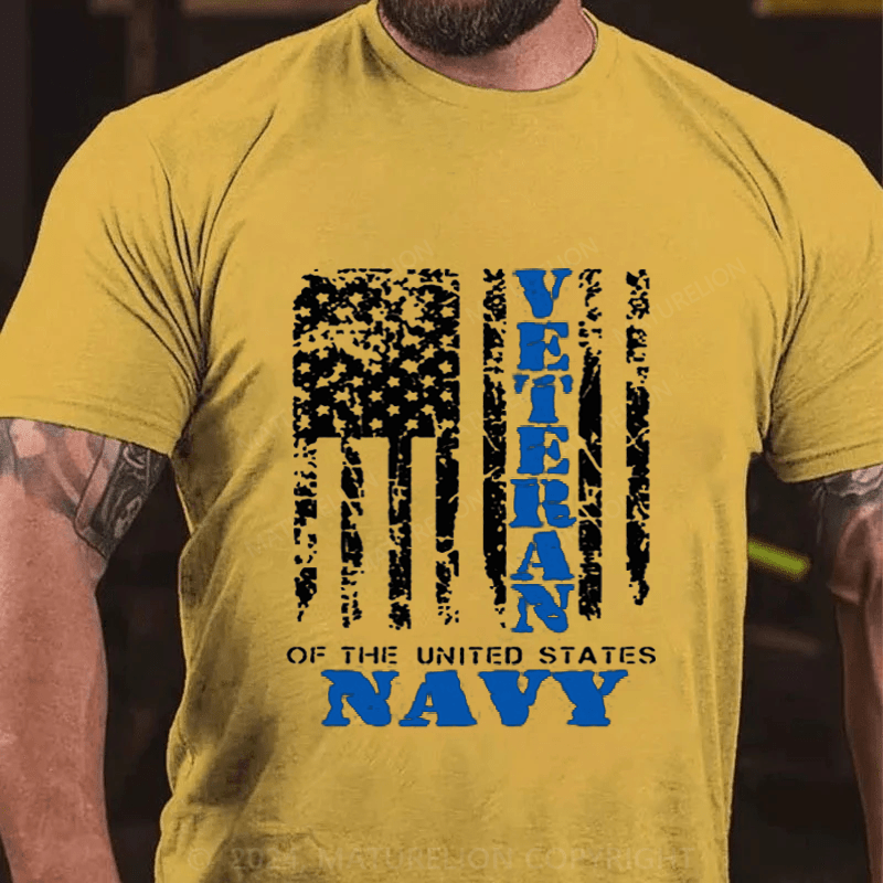 Maturelion Veteran Of The United States Navy Cotton T-Shirt