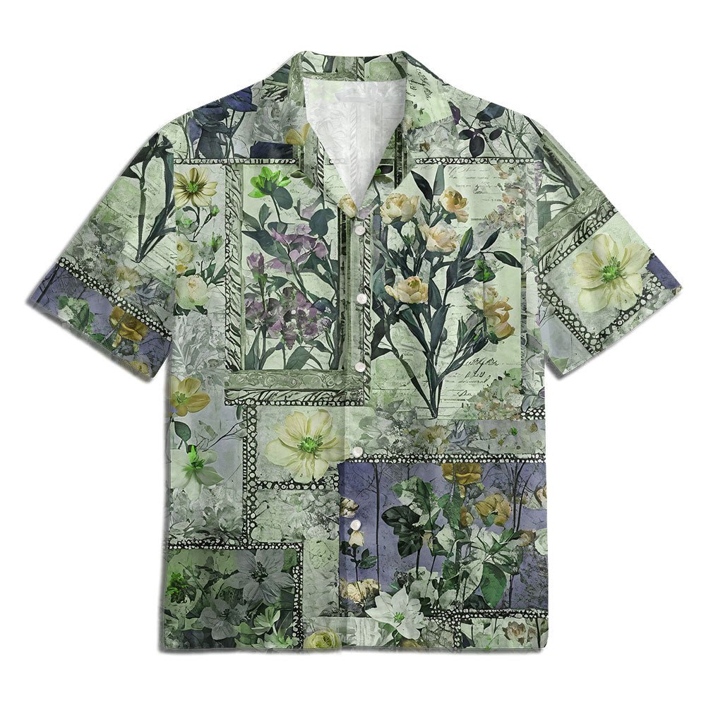 Maturelion Vintage Floral Hawaiian Shirt