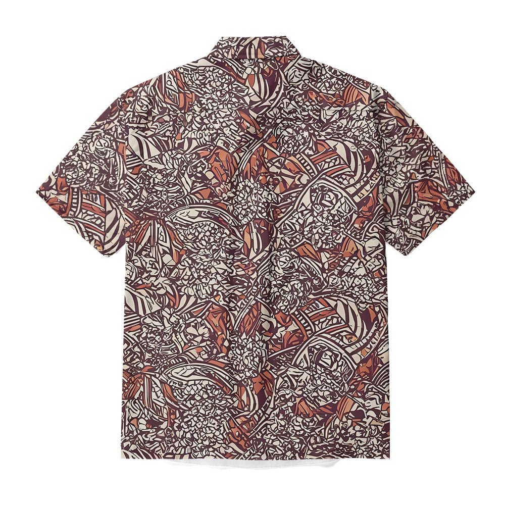 Maturelion Vintage Print Hawaiian Shirt