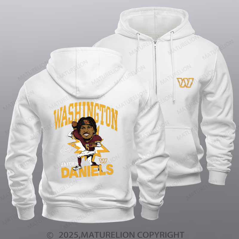 Maturelion Washington Daniels Nfl Zipper Hoodie