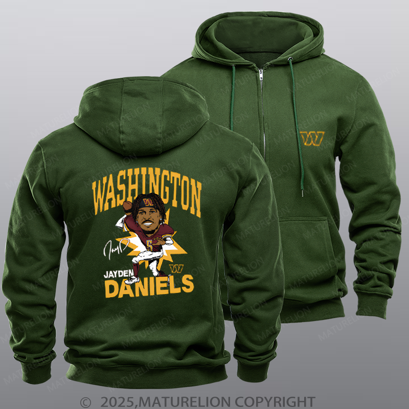 Maturelion Washington Daniels Nfl Zipper Hoodie