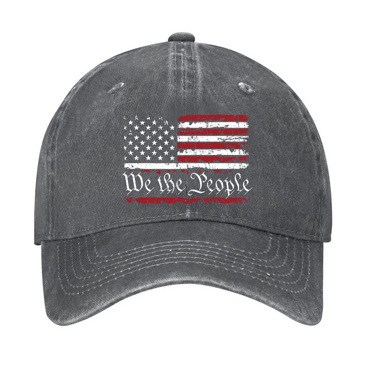 Maturelion We The People USA Flag Print America Cap