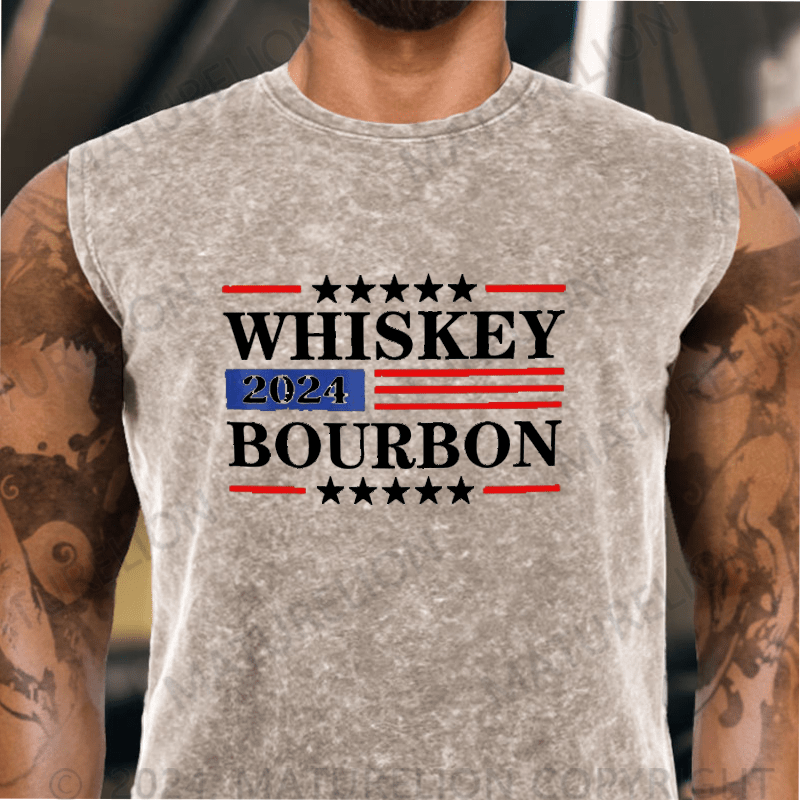 Maturelion Whiskey Bourbon Vintage Washed Tank Top