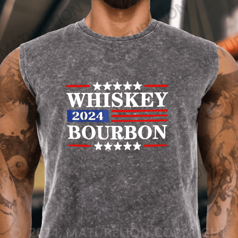 Maturelion Whiskey Bourbon Vintage Washed Tank Top