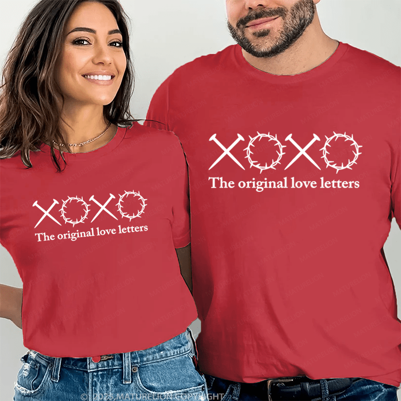 Maturelion Xoxo The Original Love Letters Couple T-Shirt