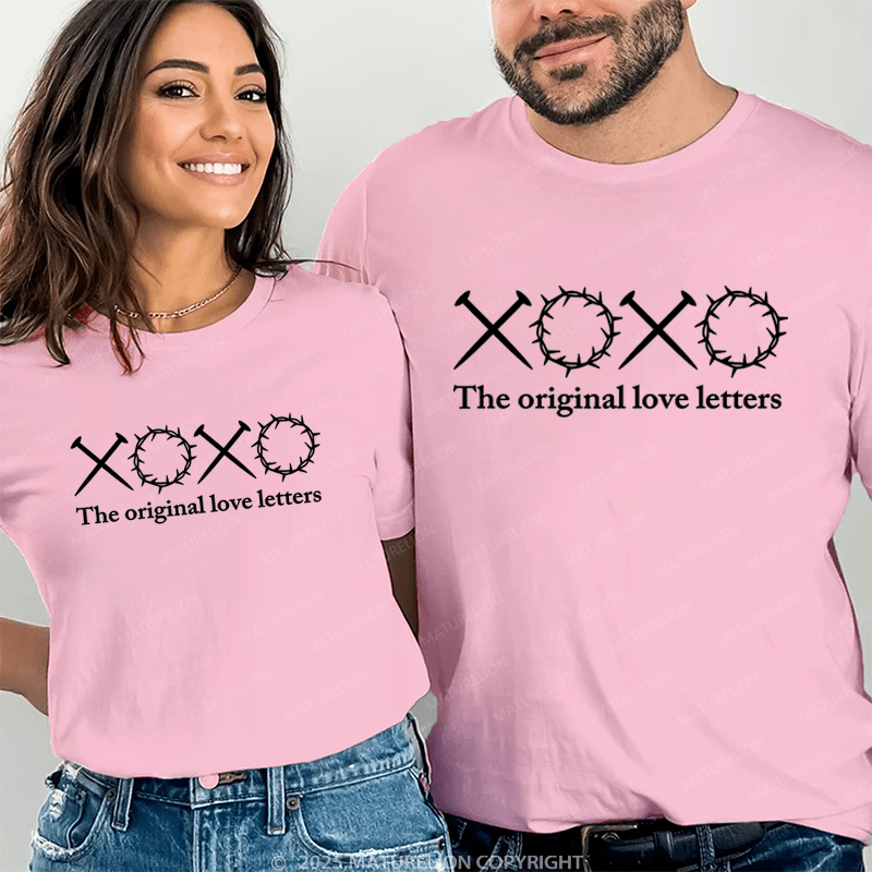 Maturelion Xoxo The Original Love Letters Couple T-Shirt