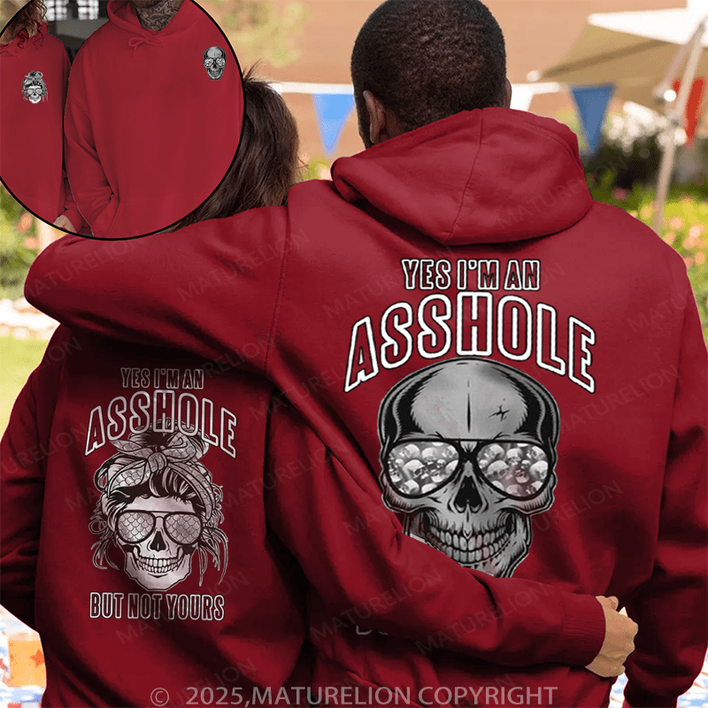 Maturelion Yes I'm An Asshole But Not Yours Couple Hoodie