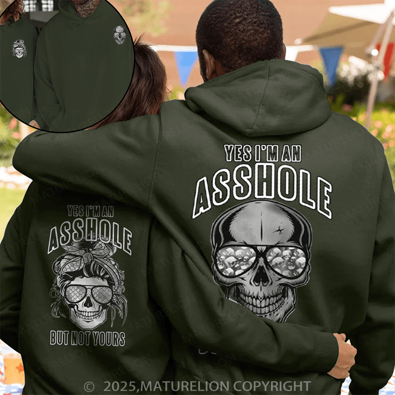 Maturelion Yes I'm An Asshole But Not Yours Couple Hoodie