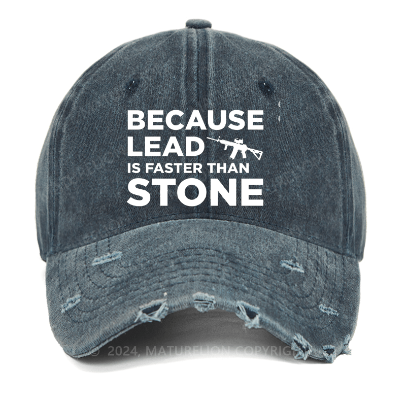 Maturelion Because Lead Is Faster Than Stone Washed Vintage Cap