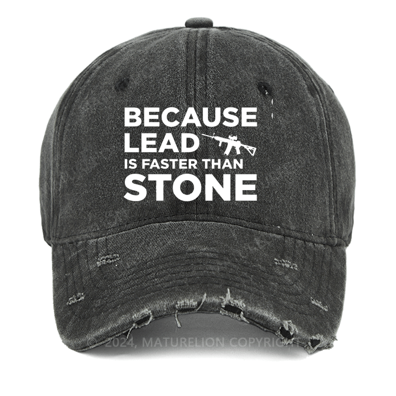 Maturelion Because Lead Is Faster Than Stone Washed Vintage Cap